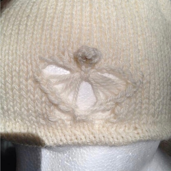 NWT Hand Knit Cashmere/Wool Blend Butterfly Cliche Beanie Hat One Size Fits Most - Picture 7 of 7